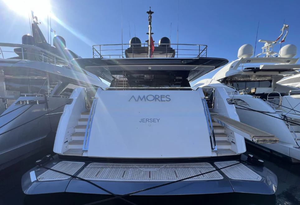 a close-up of a boat aboard AMORES Yacht for Sale