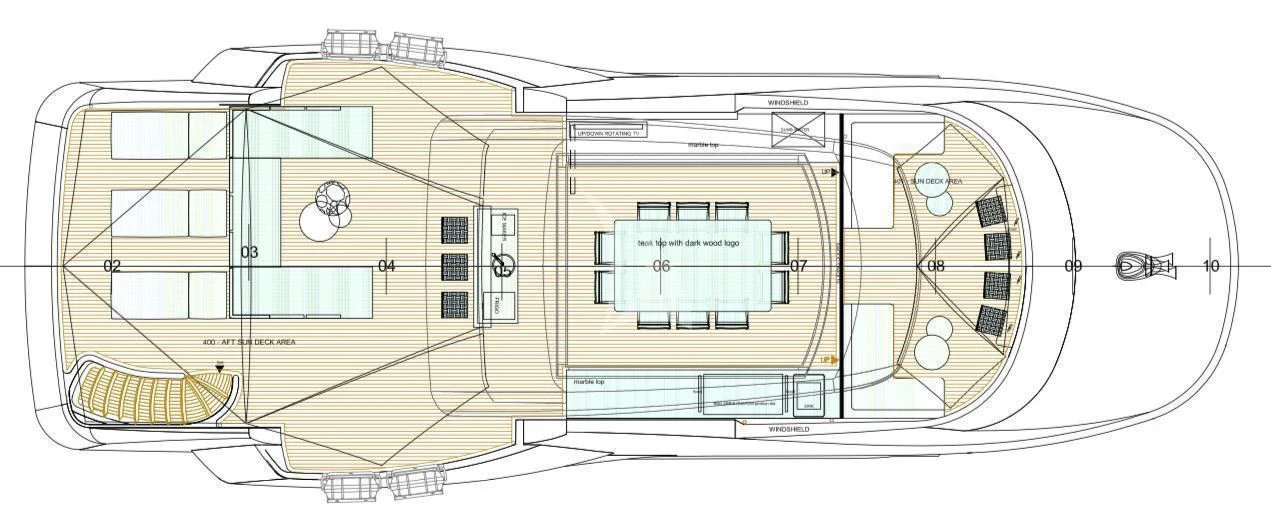 diagram aboard HAPPY ME Yacht for Charter