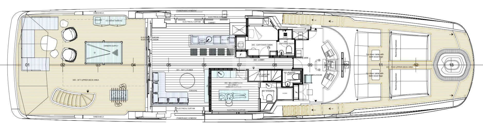 diagram, engineering drawing aboard HAPPY ME Yacht for Charter