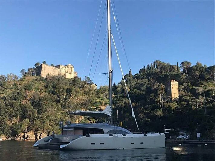 a boat on the water aboard LYFE AT SEA Yacht for Sale