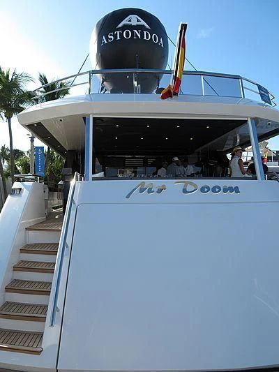 a boat with people on it aboard MR DOOM Yacht for Sale