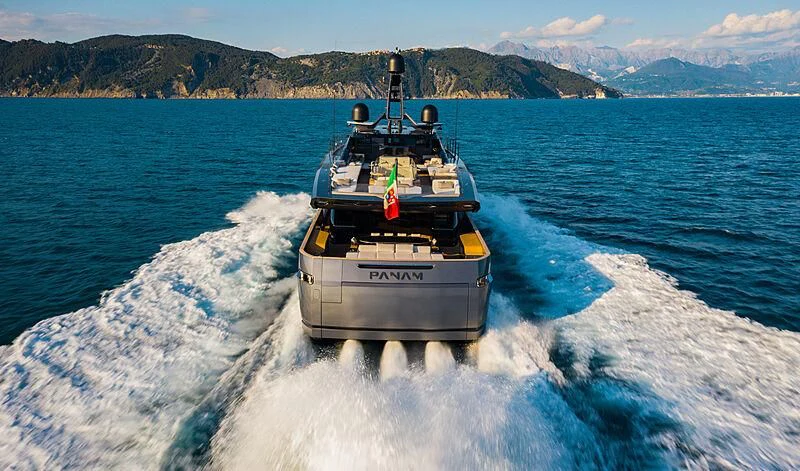 a boat on the water aboard PANAM Yacht for Sale