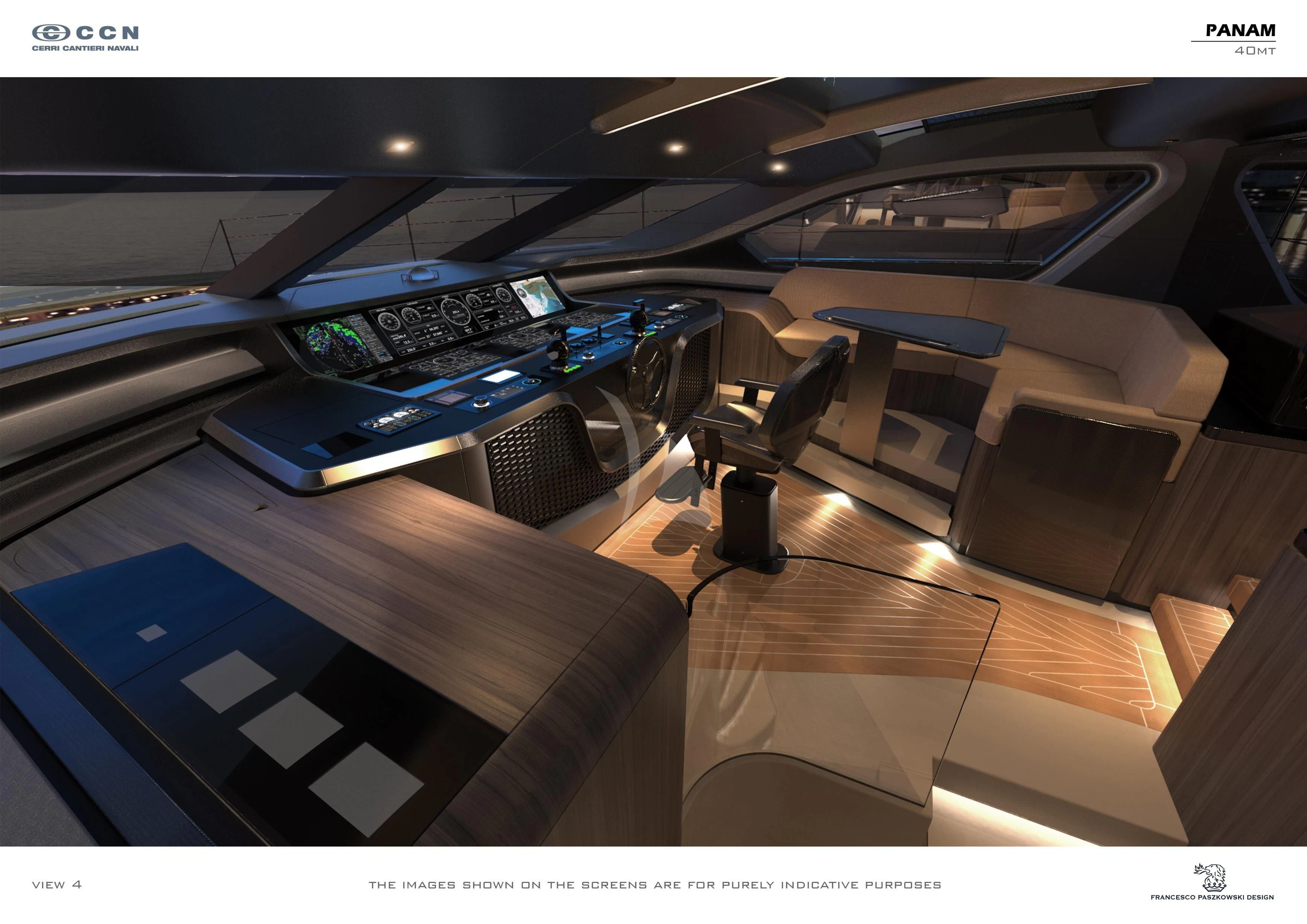 a piano in a room aboard PANAM Yacht for Sale
