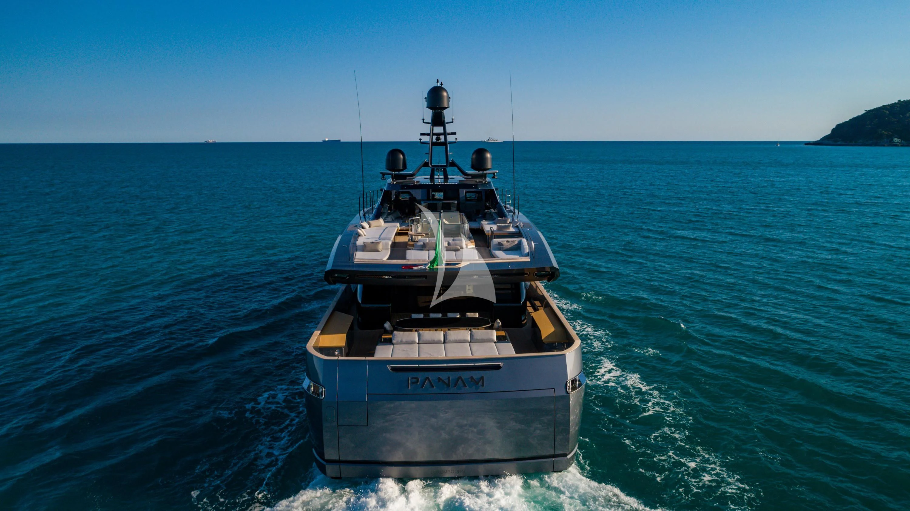 a boat in the water aboard PANAM Yacht for Sale