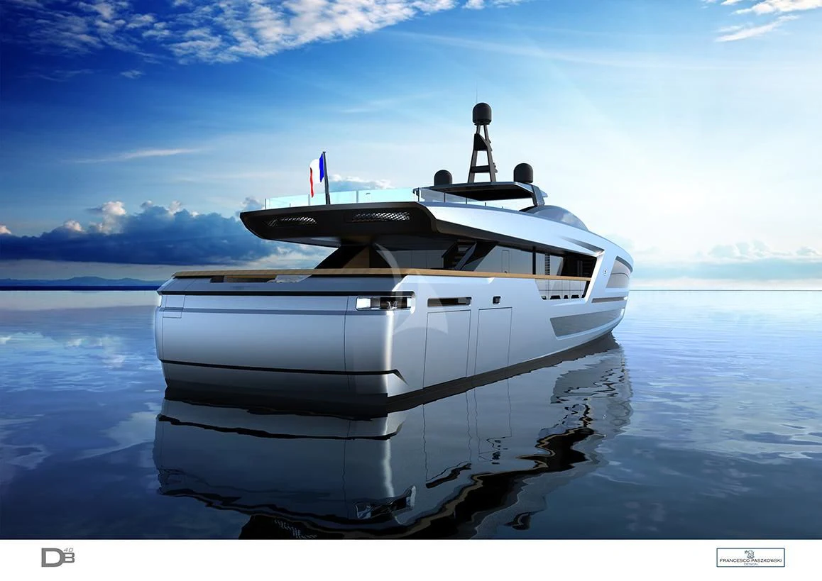 a white yacht in the water aboard PANAM Yacht for Sale