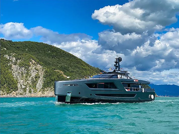 a boat in the water aboard PANAM Yacht for Sale