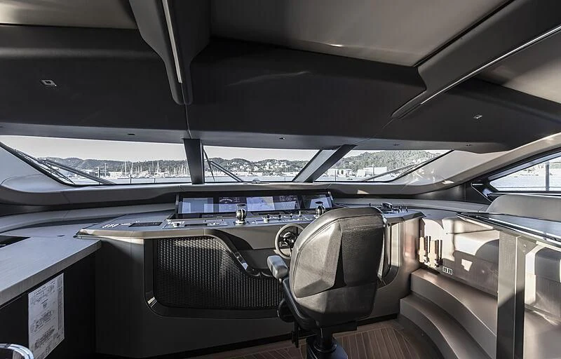 inside of a car aboard PANAM Yacht for Sale