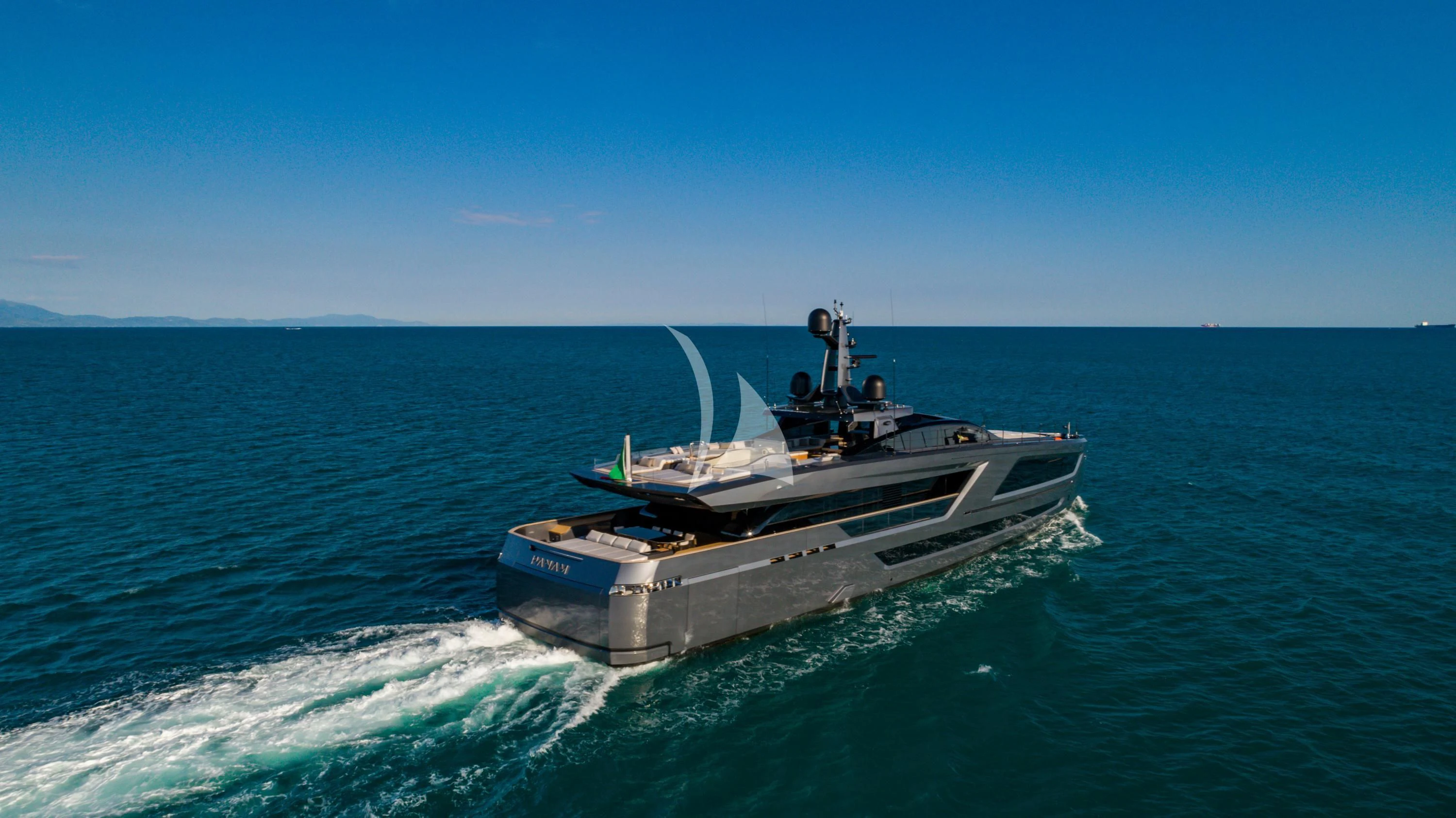 a ship in the water aboard PANAM Yacht for Sale