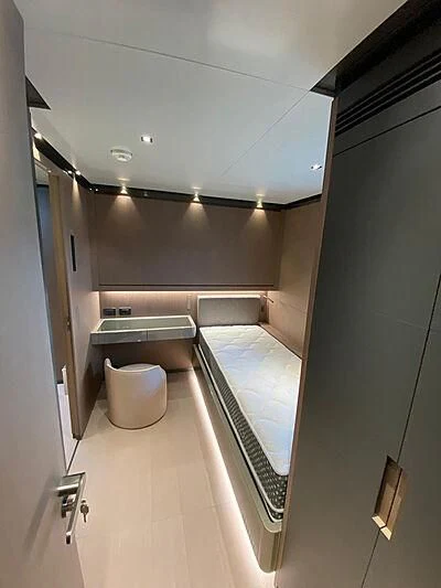 a kitchen with a large sink aboard PANAM Yacht for Sale