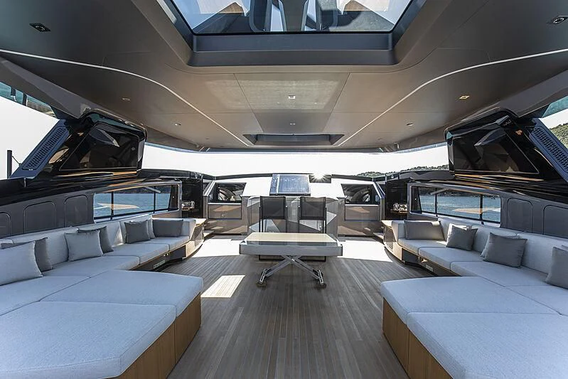 inside of a plane aboard PANAM Yacht for Sale