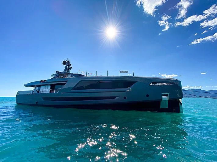 a boat in the water aboard PANAM Yacht for Sale