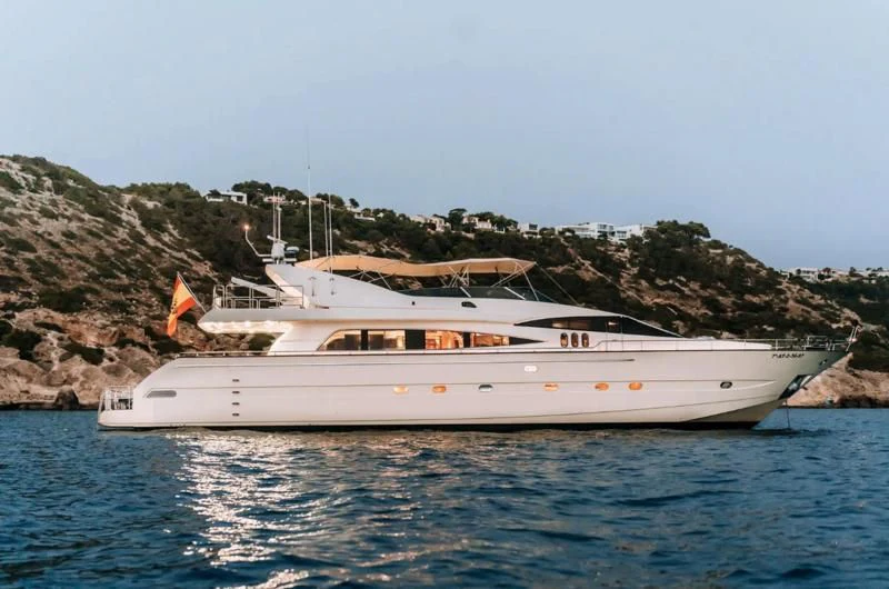 a boat on the water aboard SONRISA SEPTIMO Yacht for Sale