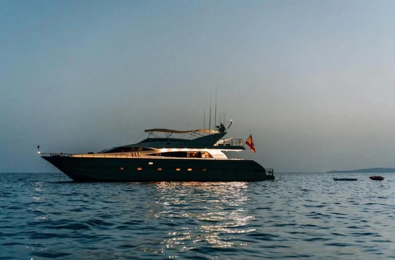 a boat in the water aboard SONRISA SEPTIMO Yacht for Sale