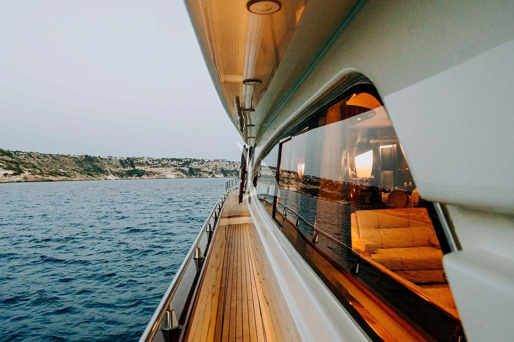 a boat on the water aboard SONRISA SEPTIMO Yacht for Sale
