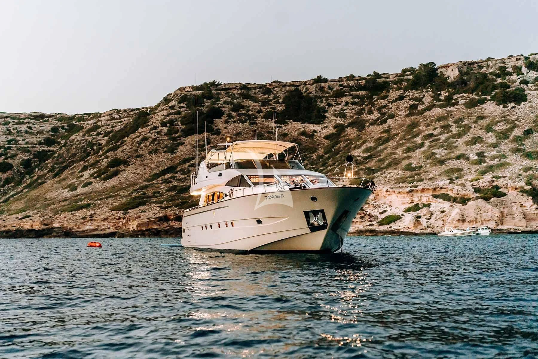 a boat in the water aboard SONRISA SEPTIMO Yacht for Sale