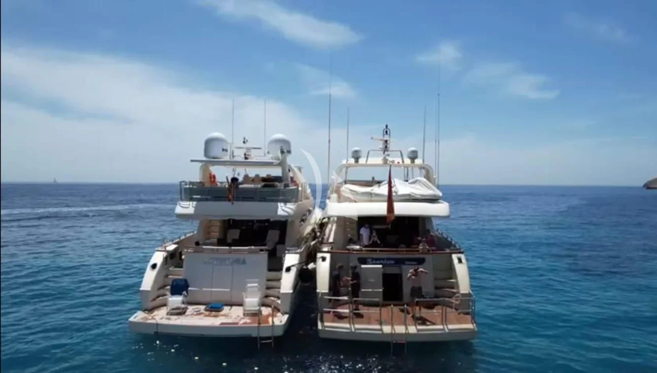 a boat in the water aboard SONRISA SEPTIMO Yacht for Sale