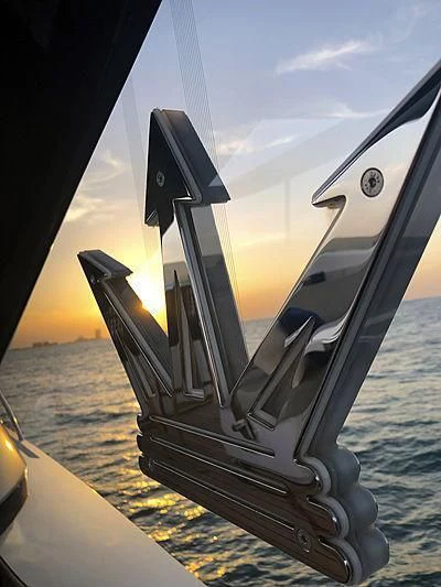 a boat on the water aboard MAXIMUS Yacht for Sale