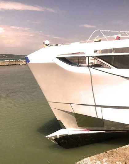a boat on the water aboard MAXIMUS Yacht for Sale