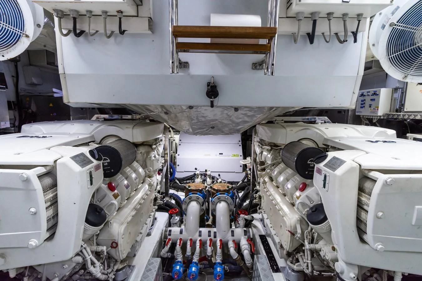 a close-up of a machine aboard MAXIMUS Yacht for Sale