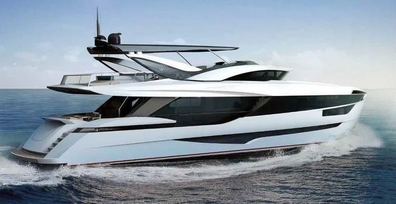 a white yacht on the water aboard MAXIMUS Yacht for Sale