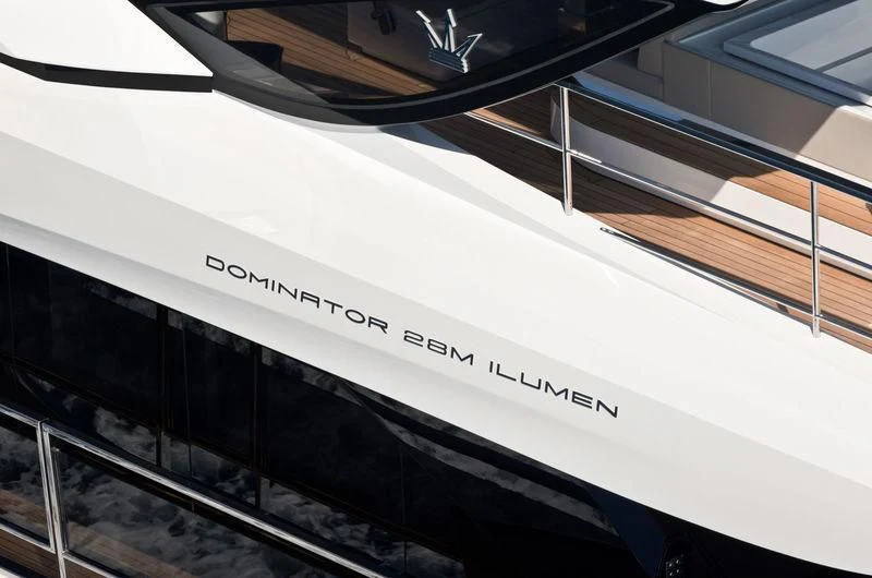 a white box with a black label aboard MAXIMUS Yacht for Sale
