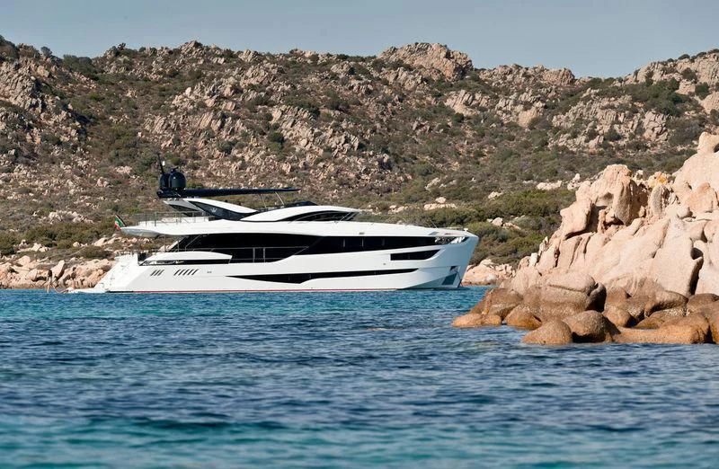 a boat on the water aboard MAXIMUS Yacht for Sale