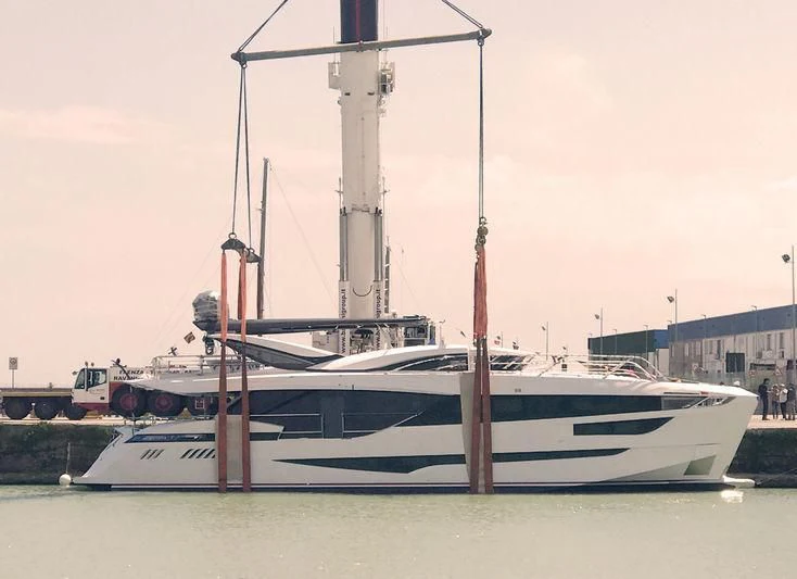 a boat on the water aboard MAXIMUS Yacht for Sale