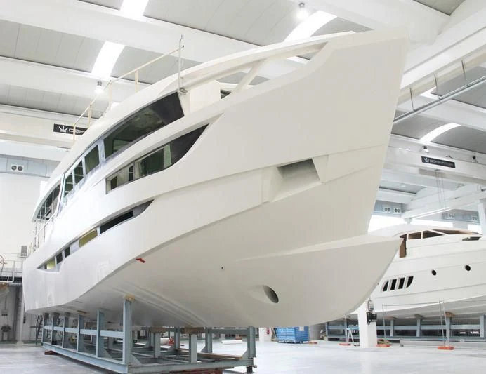 a large white space ship aboard MAXIMUS Yacht for Sale