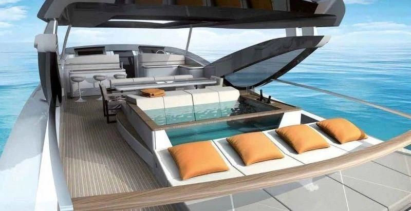 a boat on the water aboard MAXIMUS Yacht for Sale