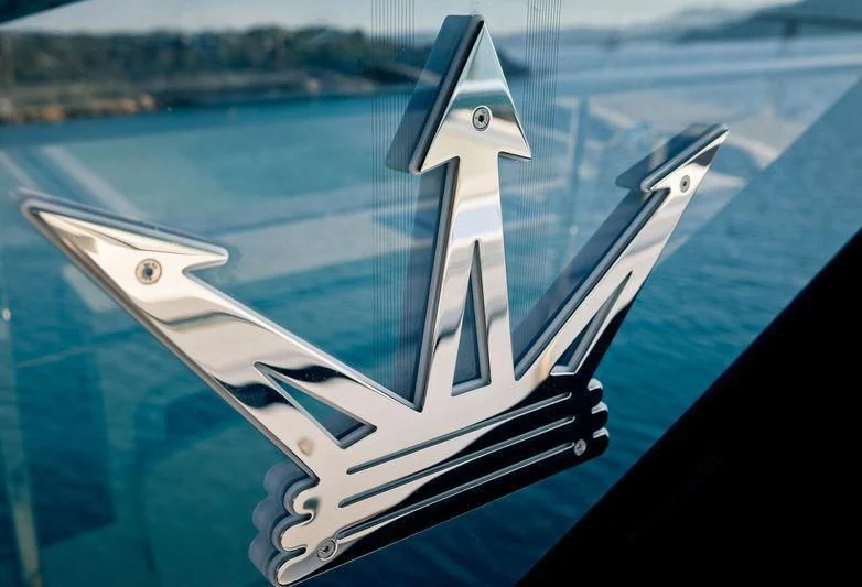 logo aboard MAXIMUS Yacht for Sale