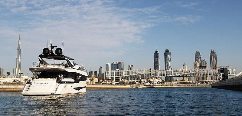a boat on the water aboard MAXIMUS Yacht for Sale