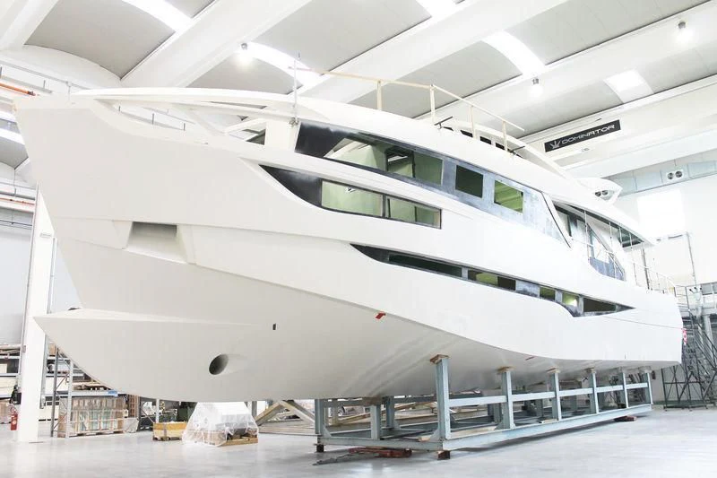 a large white yacht aboard MAXIMUS Yacht for Sale