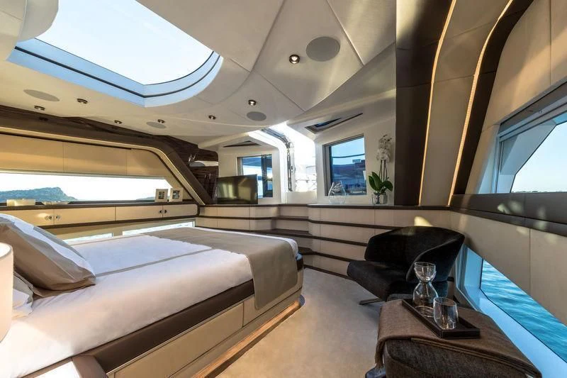inside of a car aboard MAXIMUS Yacht for Sale