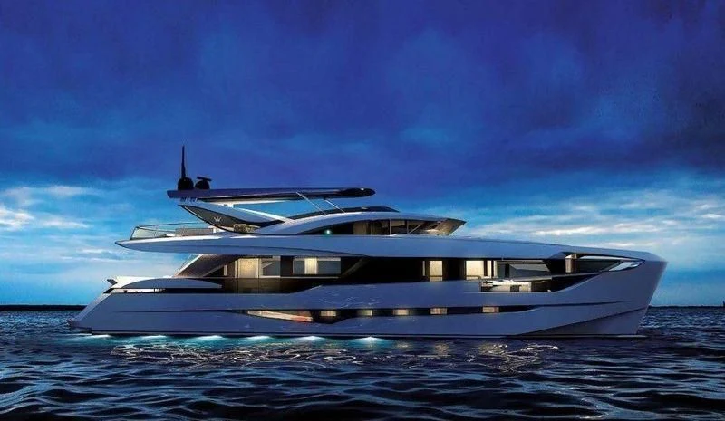 a boat in the water aboard MAXIMUS Yacht for Sale