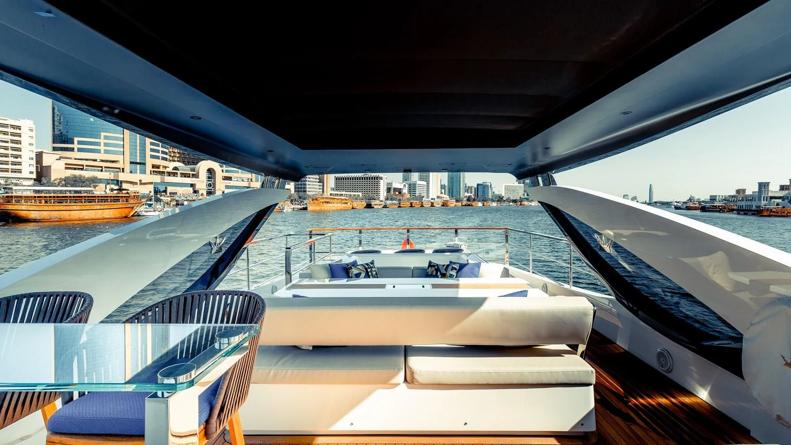 a boat on the water aboard MAXIMUS Yacht for Sale