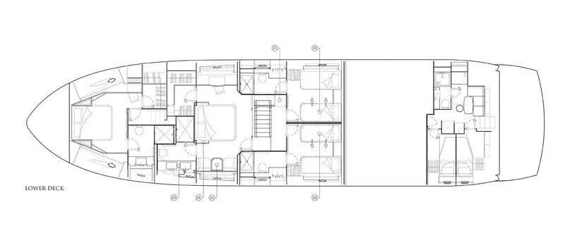 diagram, engineering drawing aboard TORO Yacht for Sale