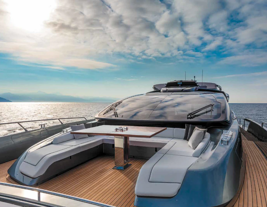 a boat on a deck aboard HERCULES Yacht for Sale