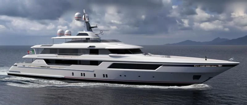 a white yacht on the water aboard LEGACY 4 Yacht for Sale