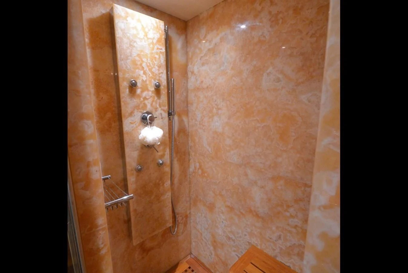 a wall with a door aboard JULIA DOROTHY Yacht for Sale