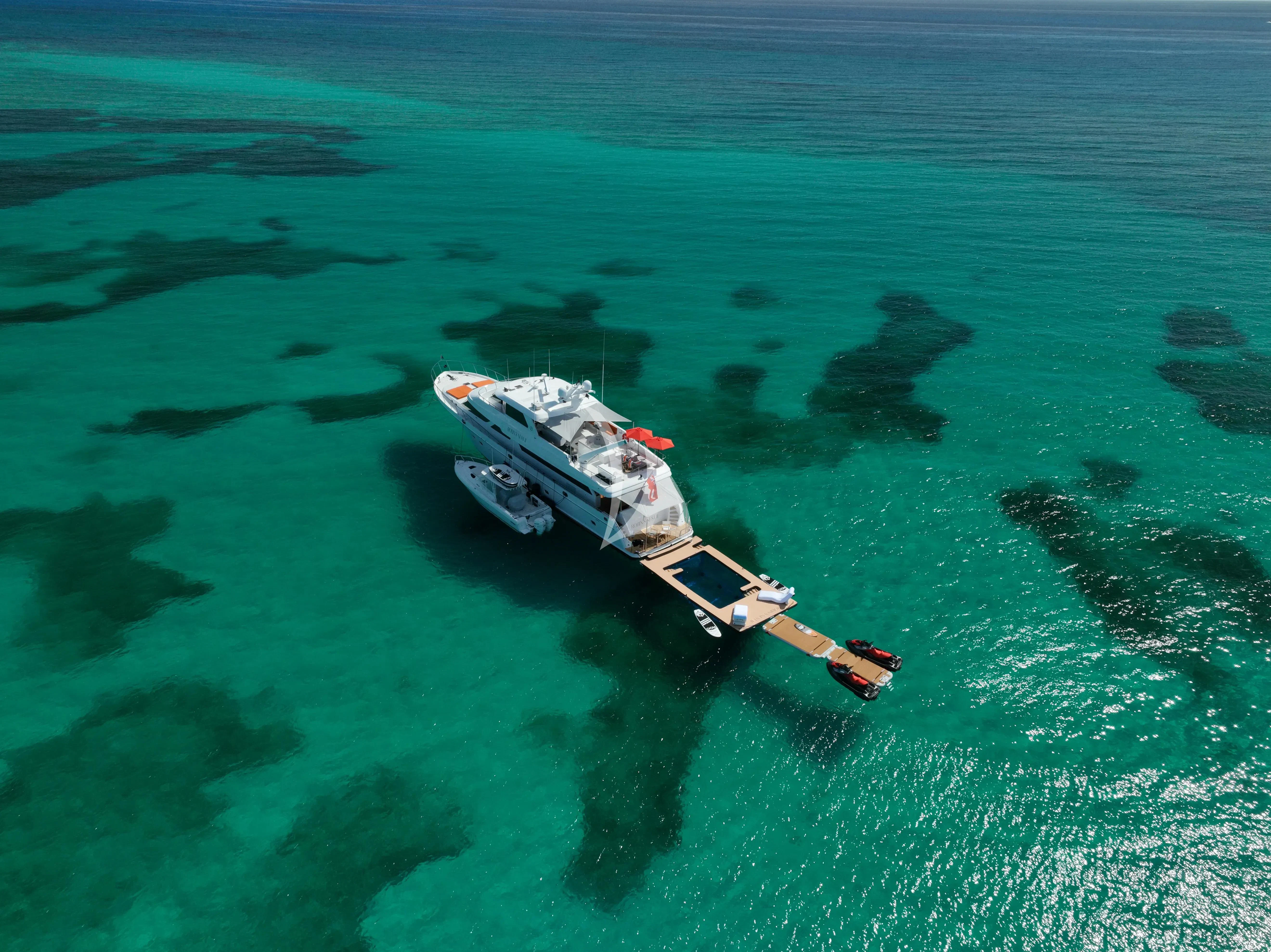 a boat in the water aboard JULIA DOROTHY Yacht for Sale