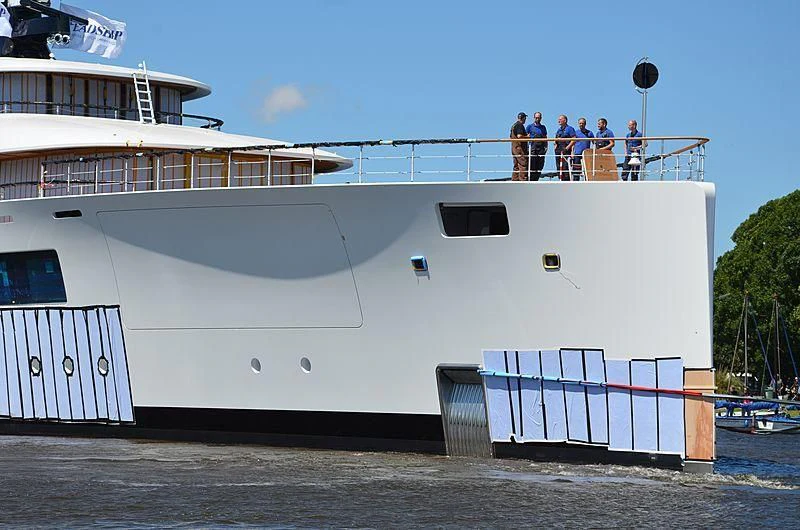a group of people on a boat aboard 818 Yacht for Sale