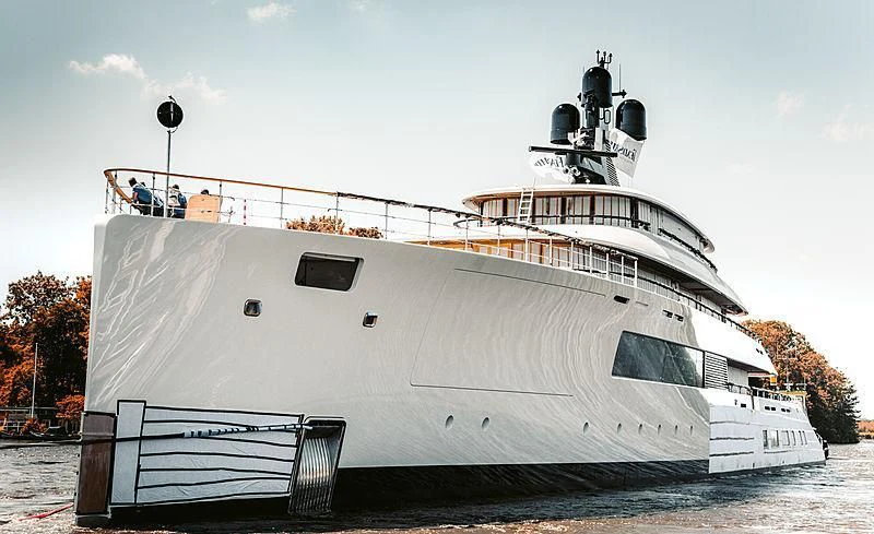 a large white ship aboard 818 Yacht for Sale