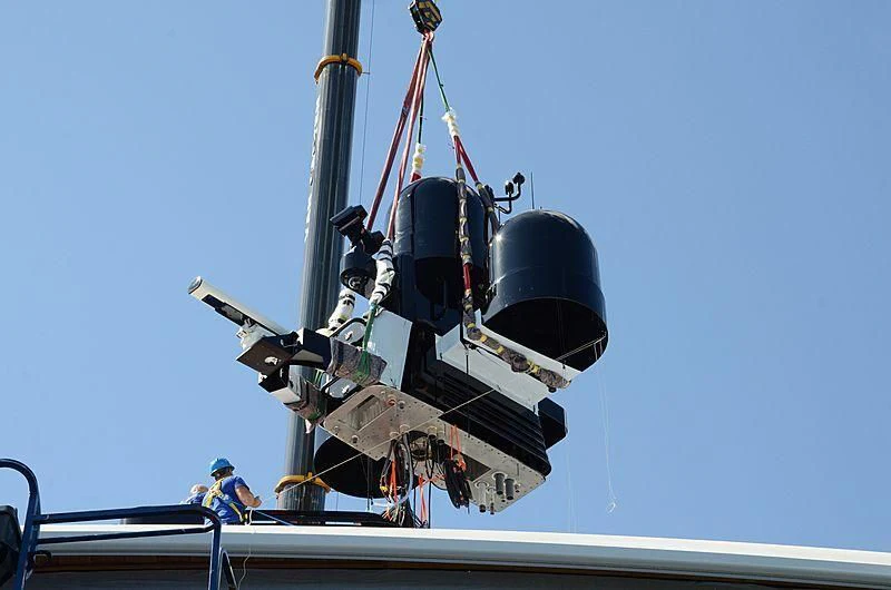 a person on a boat aboard 818 Yacht for Sale