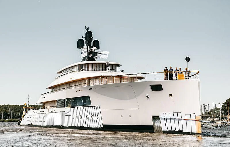 a large white ship aboard 818 Yacht for Sale