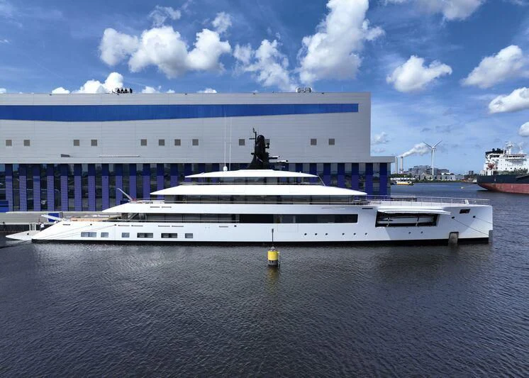 a large cruise ship in a harbor aboard 818 Yacht for Sale