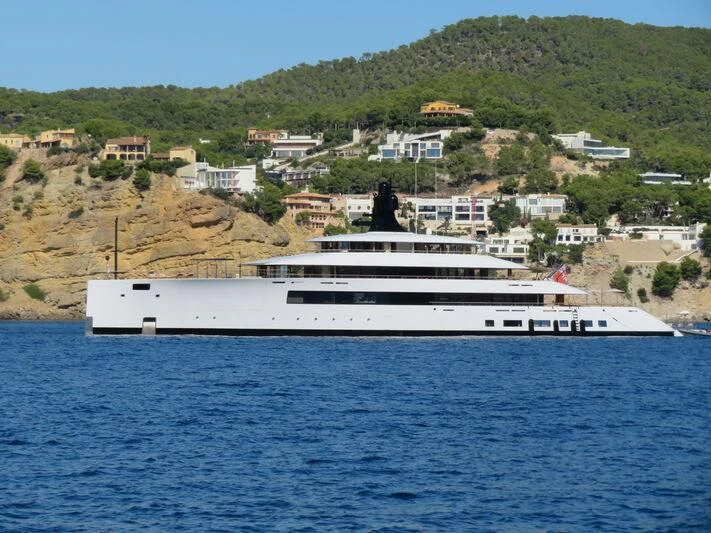 a large white yacht in the water aboard 818 Yacht for Sale