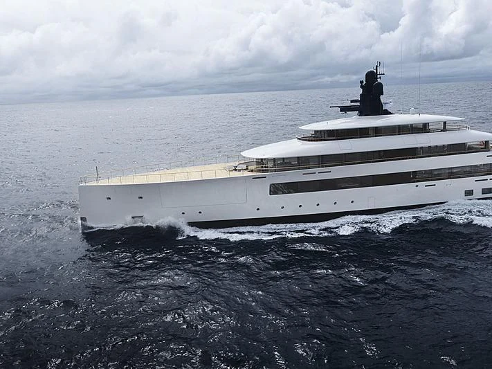 a white boat in the water aboard 818 Yacht for Sale