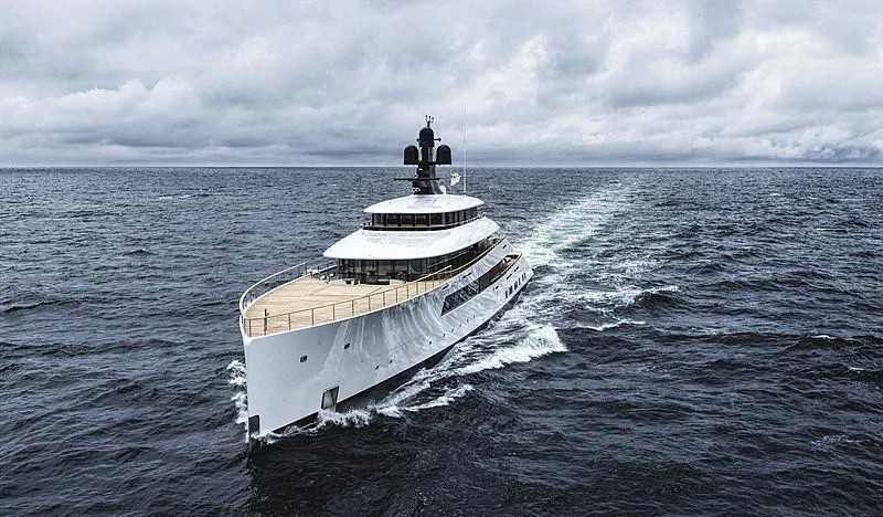 a boat in the water aboard 818 Yacht for Sale