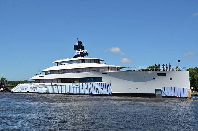 a large white boat aboard 818 Yacht for Sale