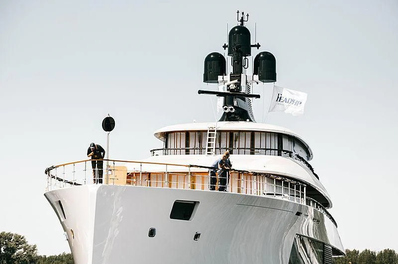a large white ship with people on it aboard 818 Yacht for Sale